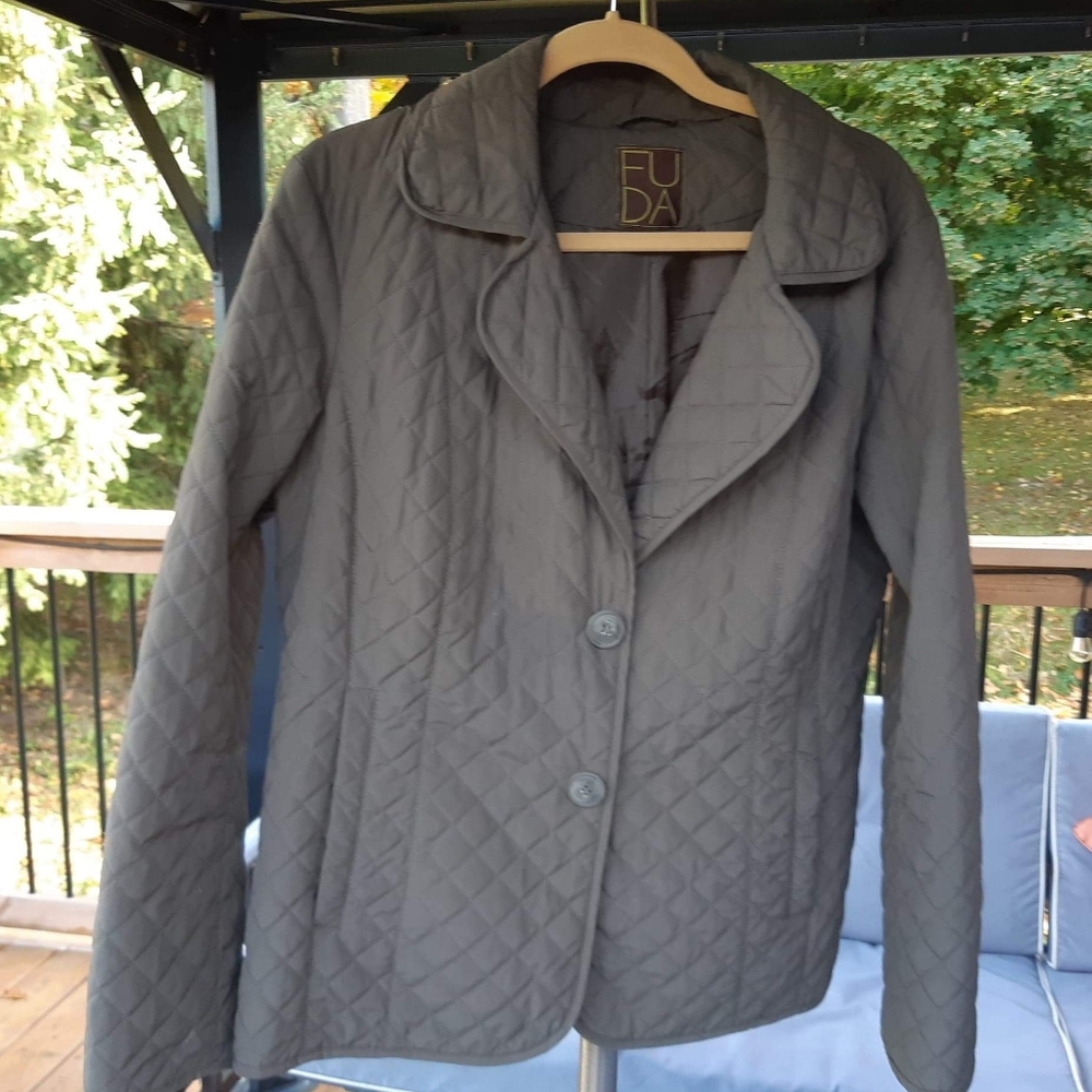 Olive Green FUDA Quilted  Barn Jacket XL